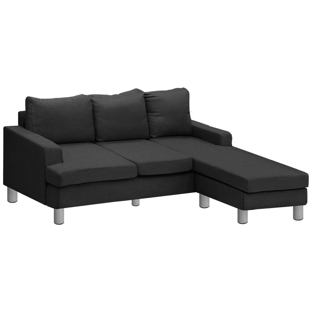 Reversible Corner Sofa Black